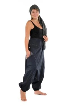 Cheche Psychedelic -Ethno Style Soldes cheche foulard coton epais noir kaki psychedelic 1 2