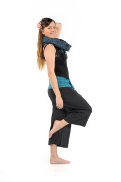 Cheche Latika 9 Cheche Latika -Ethno Style Soldes cheche foulard coton latika noir turquoise 4