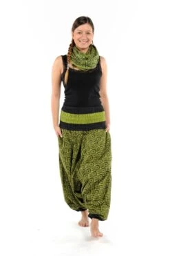 Cheche Noir -Ethno Style Soldes cheche foulard coton psychedelic square kaki noir 3