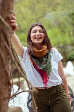 Cheche Rouge -Ethno Style Soldes cheche keffieh coton basic ethnic noir vert jaune rouge 2