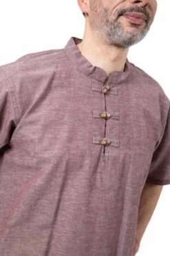 Chemise Wiid 7 Chemise Wiid -Ethno Style Soldes chemise chanvre homme ethnique col mao wiid 3