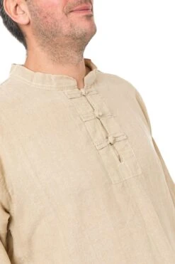 Chemise Chanvre 7 Chemise Chanvre -Ethno Style Soldes chemise col mao homme chanvre 3