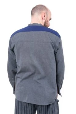 Chemise Khesapelorios -Ethno Style Soldes chemise homme bicolore coton doux khesapelorios 2