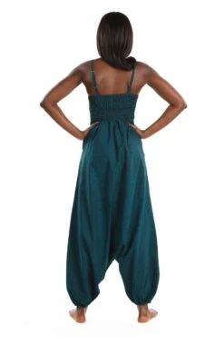 Combinaison Pyschedelic -Ethno Style Soldes combinaison sarouel femme ethnic psychedelic bleu petrole 3