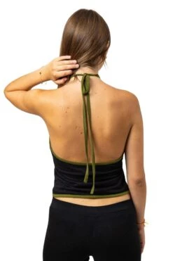 Crop-top Manille -Ethno Style Soldes crop top dos nu bicolore manille 2