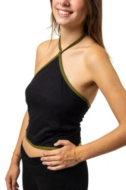 Crop-top Manille -Ethno Style Soldes crop top dos nu bicolore manille 4