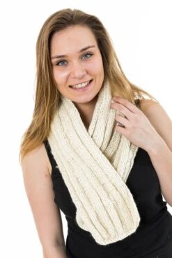 Echarpe Creme Mixte