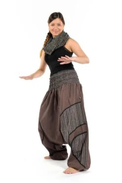 Foulard Roots -Ethno Style Soldes foulard keffieh coton roots connection marron bleu 3