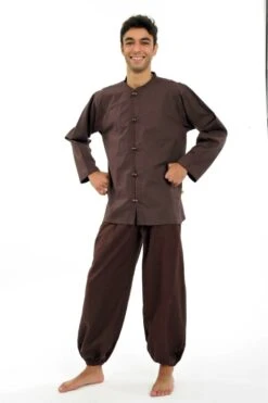 Pantalon Herza -Ethno Style Soldes fz1441a pantalon ethnique marron chocolat herza 6