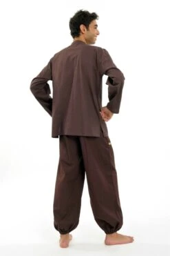 Pantalon Herza -Ethno Style Soldes fz1441a pantalon ethnique marron chocolat herza 7