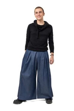 Jean Paryataka Mixte -Ethno Style Soldes jean denim fluide large evase unisexe paryataka 2