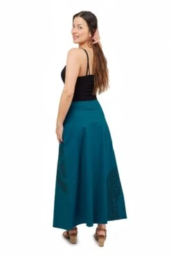 Jupe Carola 6 Jupe Carola -Ethno Style Soldes jupe longue emeraude psychedelic ethnic print 2