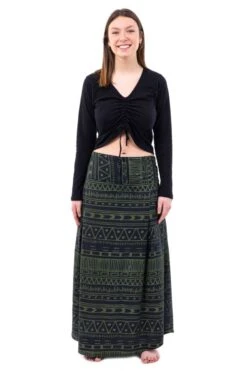 Jupe Bahouley -Ethno Style Soldes jupe longue imprime ethnique bahouley 2