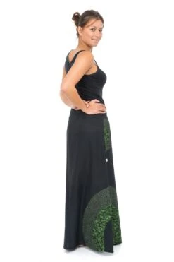 Jupe Psychedelique -Ethno Style Soldes jupe longue romantique psychedelique green heroine coton epais 4