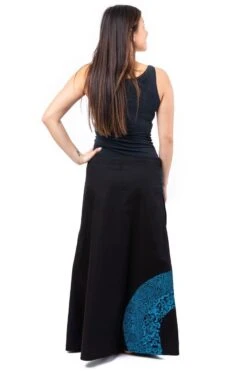 Jupe Psychedelique -Ethno Style Soldes jupe longue romantique psychedelique green heroine coton epais 8