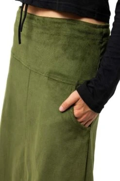 Jupe Lichen -Ethno Style Soldes jupe longue velours cotele lichen 4