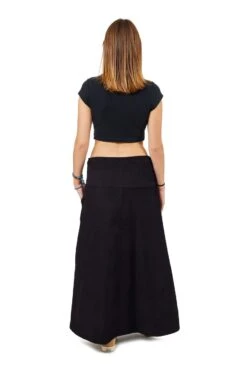 Jupe Vik -Ethno Style Soldes jupe longue velours milleraies vik 3