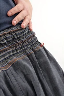 Sarouel Khrisna Mixte -Ethno Style Soldes k1222bis sarouel elastique bleu gris khrisna 3