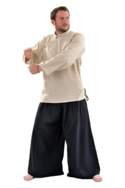 Chemise Laterale -Ethno Style Soldes k81 chemise tibetaine homme ouverture laterale 2