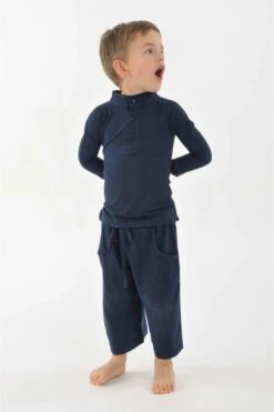 T Enfant Mixte -Ethno Style Soldes kid1115 t shirt polo coton bio col mao manches longues enfant 4
