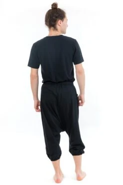 Pantacourt Casual -Ethno Style Soldes pantacourt sarouel bermuda noir casual 3
