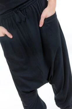 Pantacourt Casual -Ethno Style Soldes pantacourt sarouel bermuda noir casual 4