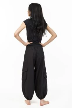 Pantalon Suwal 7 Pantalon Suwal -Ethno Style Soldes pantalon bouffant aladin baggy baroudeuse noir uni suwal 2