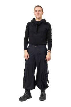 Pantalon Darkyh Mixte -Ethno Style Soldes pantalon cargo noir unisexe darkyh 2