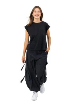 Pantalon Darkyh Mixte -Ethno Style Soldes pantalon cargo noir unisexe darkyh 4
