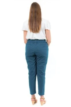 Pantalon Nebalah -Ethno Style Soldes pantalon carotte bleu petrole nebalah 3