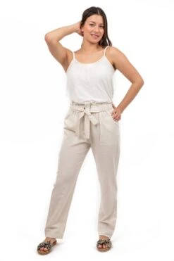 Pantalon Zen -Ethno Style Soldes pantalon carotte casual zen ecru 2