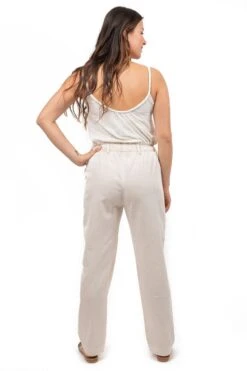 Pantalon Zen -Ethno Style Soldes pantalon carotte casual zen ecru 3