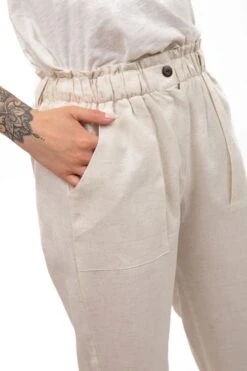 Pantalon Zen -Ethno Style Soldes pantalon carotte casual zen ecru 4