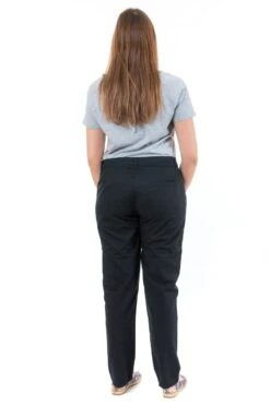 Pantalon Noir -Ethno Style Soldes pantalon coupe droite basique noir 3