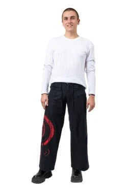 Pantalon Fibonacci Mixte -Ethno Style Soldes pantalon droit mixte hybride imprime original fibonacci 6