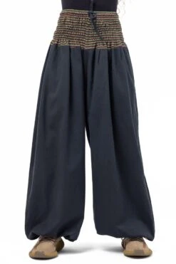 Pantalon Mia Mixte -Ethno Style Soldes pantalon elastique bouffant femme noir uni mia 2