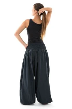 Pantalon Mia Mixte -Ethno Style Soldes pantalon elastique bouffant femme noir uni mia 3