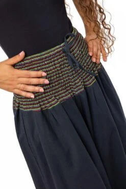 Pantalon Mia Mixte -Ethno Style Soldes pantalon elastique bouffant femme noir uni mia 8