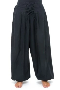 Pantalon Bliza -Ethno Style Soldes pantalon ethnic ceinture corset noir bliza 2