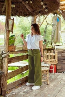 Pantalon Hybride Mixte -Ethno Style Soldes pantalon hybride mixte vert kaki army uni 2