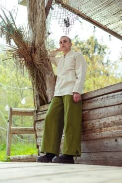 Pantalon Hybride Mixte -Ethno Style Soldes pantalon hybride mixte vert kaki army uni 3