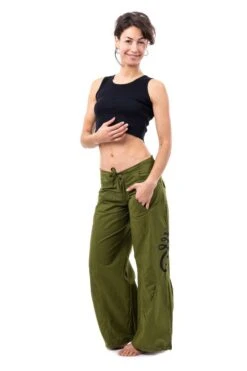 Pantalon Hybride Mixte -Ethno Style Soldes pantalon hybride mixte vert kaki army uni 4