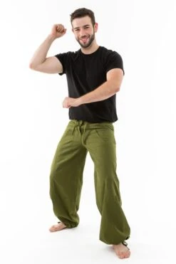 Pantalon Hybride Mixte -Ethno Style Soldes pantalon hybride mixte vert kaki army uni 5