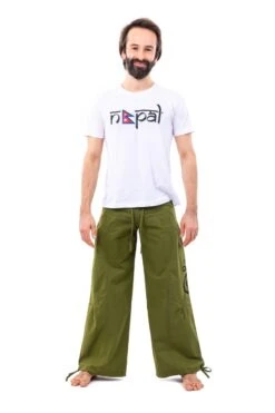 Pantalon Hybride Mixte -Ethno Style Soldes pantalon hybride mixte vert kaki army uni 8