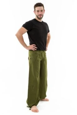 Pantalon Hybride Mixte -Ethno Style Soldes pantalon hybride mixte vert kaki army uni 9
