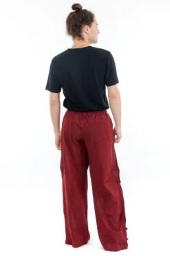 Pantalon Japonais Mixte -Ethno Style Soldes pantalon japonais large relax mixte bordeaux 3