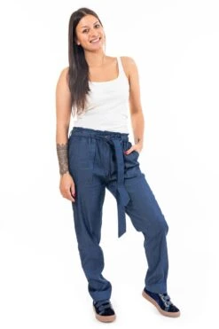 Pantalon Jenny -Ethno Style Soldes pantalon jean denim carotte original 2