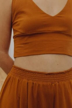 BOOH OKRE -Ethno Style Soldes pantalon large camel fluide femme coton bio booh 5