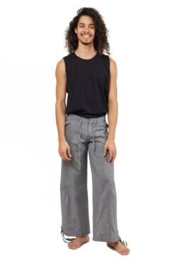 Pantalon Noraa Mixte -Ethno Style Soldes pantalon large droit hybride unisexe zen 2