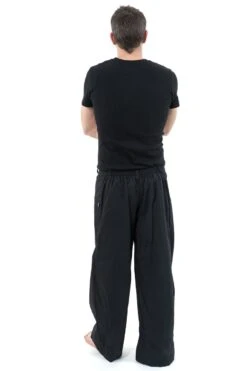 Pantalon Pyanta Mixte -Ethno Style Soldes pantalon mixte large droit basique coton leger noir uni pyanta 2
